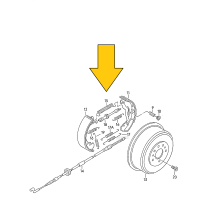 T4 terugtrekveer rem achter orig.VW 701609707 1991-1996 2
