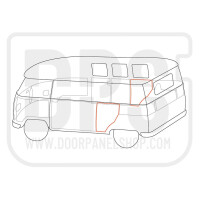 Type2 Split rear seat side panels PAIR 55-67 DPS 2
