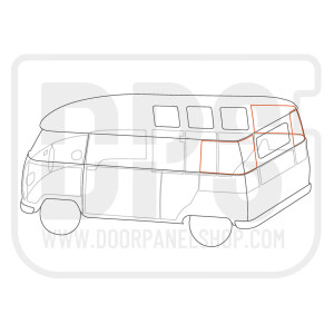 Type2 Split rear upper side panels Panelvan 55-62 DPS