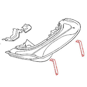 Type2 Bay Tinware support brackets, pair 72>79