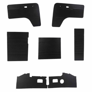 Type2 Bay crew cab complete door card set, black, 8.67-7.71