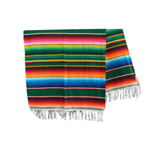 Mexican blanket 140x200cm green