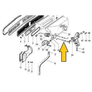 Type2 Bay fresh air control rod USED 211-259-279