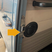 Type2 bay slide door front strike plate for locking mec left