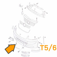 T4, T5, T6 bumperschroef voorzijde orig.VW 6N0807199 4