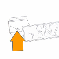 T4 Clip rear license plate, orig. VW, OEM partnr. 357868143 