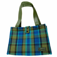 Westfalia big Handbag in blue plaid 5