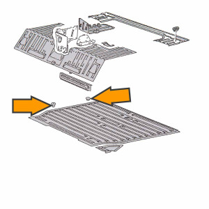 T25 rear floor plug, Top, exclusic, OEM partnr. 251899185