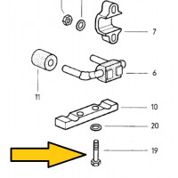 Type2 Bay Bolt M10 x 45 x 20 mm for gearbox support  N104451