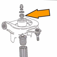 T25 Suspension Shock Absorber Mount (Upper), OEM partnr. 251