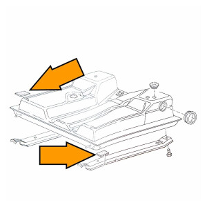 T25 Rubber underlay for fuel tank, OEM partnr. 251201525