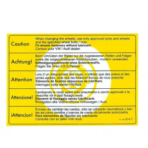 T25 Sticker wheel bolt use specifications 1985-1992