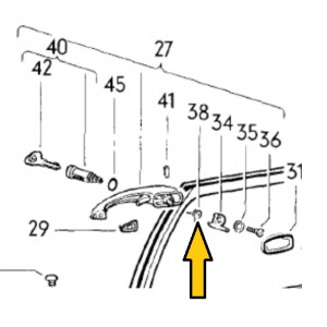 Type2 Bay torsions spring for door handle 211-837-221-A