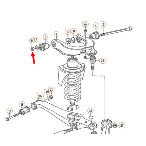 T25 Adjusting bolt for track control arm, upper N0221414