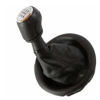 T5 T5.1 Schaltsack Schaltmanschette schwarz/silber 6 Gang, 2