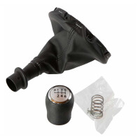 T5 T5.1 Schaltsack Schaltmanschette schwarz/silber 6 Gang, 2