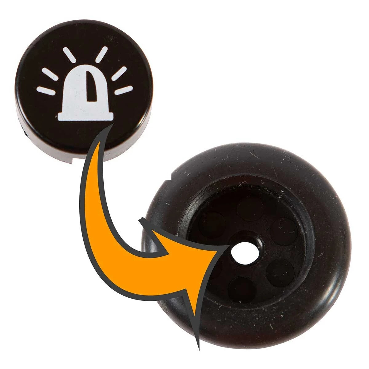 Type2 Bay insert for switch button blue light special signal rotating