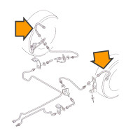 T5 Brake hose  rear, left or right, 4.03 - 8.15, OEM partnr.