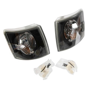 T4 Clear indicator black, long nose, pair, MOT