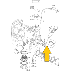 T25 oil filler support CT/CZ engine 1600cc aircooled USED...