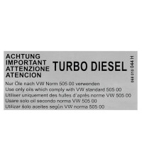 Aufkleber "TURBO DIESEL" grau am...