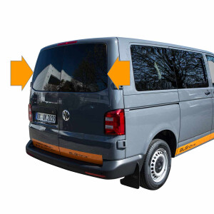 VW T5 Rear Double Door Window Glass Set (729x579mm) Dark...