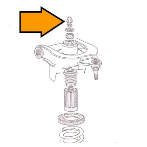 T25 covering cap shock absorber nut, upper, OEM partnr...