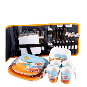 Bus driver special: camping tableware set with funny...