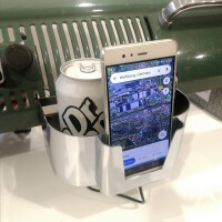 Type2 Split Twin Cup & Phone Holder chrome 4
