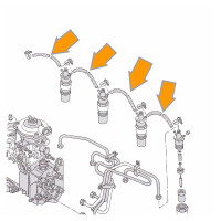 T2, T3 T4 retour- en olieslang 3,5 x 8,0 N02035317 100cm 5