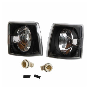 T4 clear glass indicators black for short front car pair