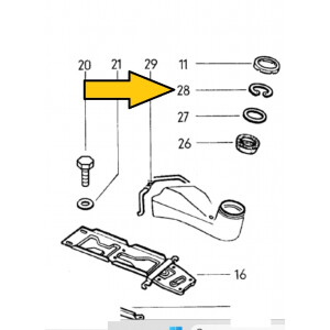 Type2 Bay Locking ring for upper bushing on steering...