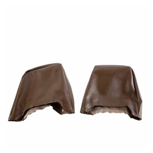 Type2 bay Headrest covers brown, smooth vinyl, OEM...