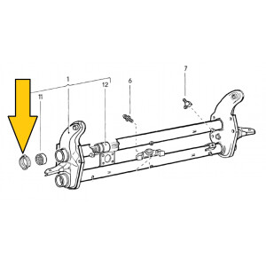 Type2 Bay Cover, torsion arm seal USED 211405127-A