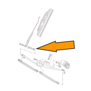 T4 grommet wiper spindle to body, 7.90 - 4.03, OEM...