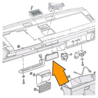 T3 radio afdekplaatje zwart orig. VW, 251857233 01C 5