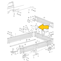 T25 bracket for retaining cable rear dropgate single/double 