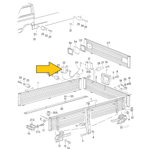 T25 bracket for retaining cable side dropgate...