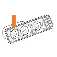 T2 Klemmring Glas Multianzeige Tankuhr gebraucht, orig. VW 2