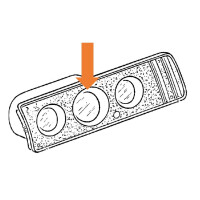T2 Klemmring für das Glas Tacho Tachometer gebraucht, o