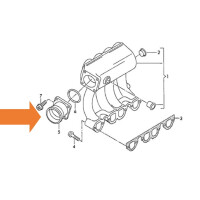 T4 Saugstutzen 1,9l D AJA orig. VW Verglnr. 028129637G 2