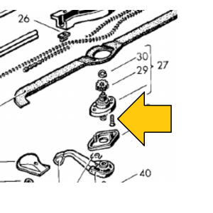 Type2 Bay Sliding roof gear assembly screw N-142122