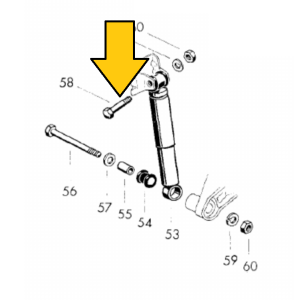 Type2 Split Upper rear shock absorber bolt 311-513-471