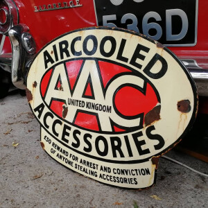 AAC enamel sign – aged