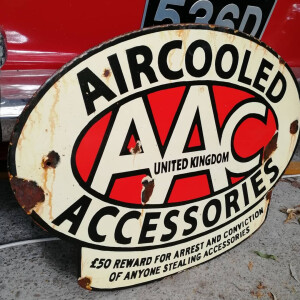 AAC enamel sign – aged