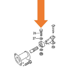 T25 and T4 Screw set for the clamp of the shift rod N0103404