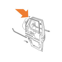 T4 raamvoering in deur rechts orig.VW 701837710C 6