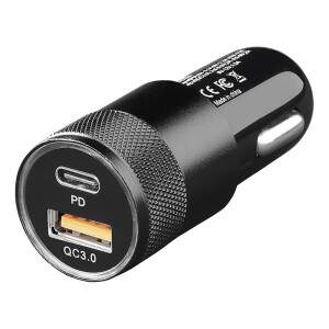 USB fast charger type A + C 2-way 12/24V 3100mA