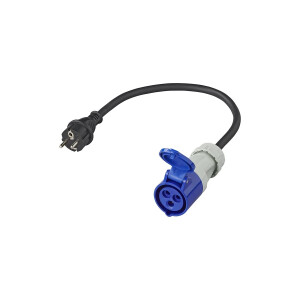 Adapter cable 40cm 3x2.5mm² from Schuko plug to CEE...