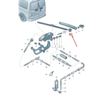 T5 T6 doorvoertule wisserarm klapdeur achter orig.VW 7E09557